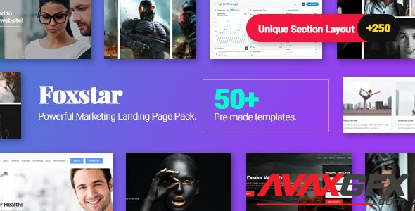 ThemeForest - Foxstar v2.0 - Landing Pages Pack With Page Builder - 19761185