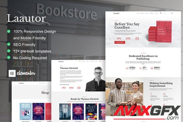 ThemeForest - LaAutor v1.0.0 - Author & Publisher Elementor Template Kit - 33351992