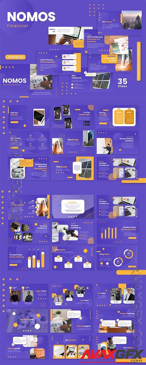 Finance Powerpoint, Keynote and Google Slides Template