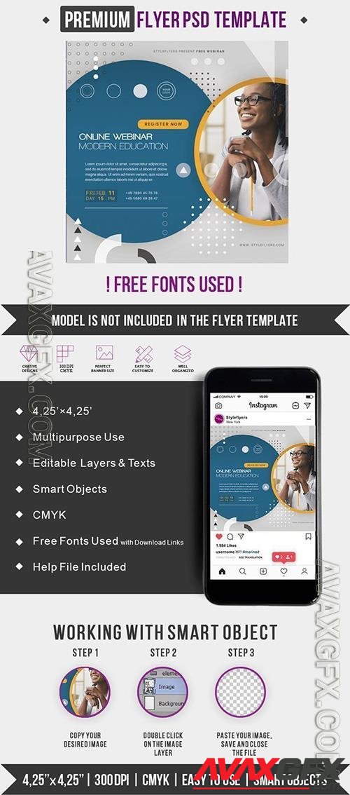 Online Webinar Flyer Template