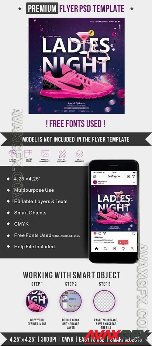 Ladies Night Flyer Template