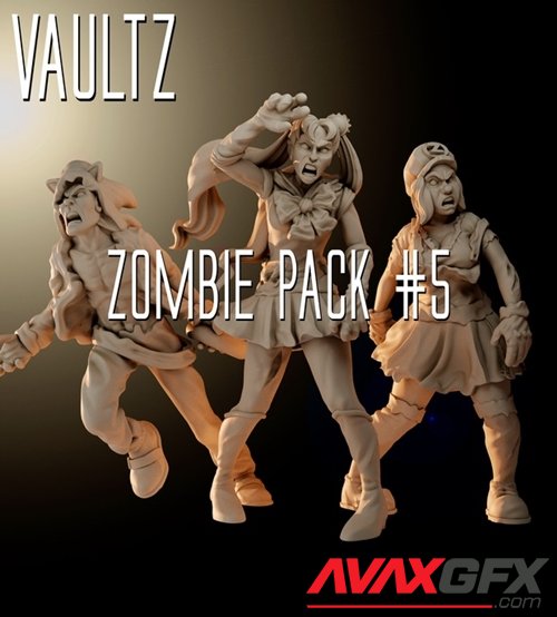 Vault Z - Zombie Pack 5 – 3D Printable STL