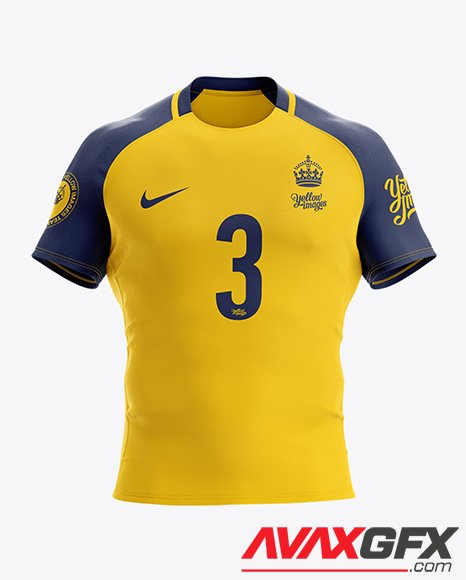 Men’s Rugby Jersey Mockup - Front View 17172