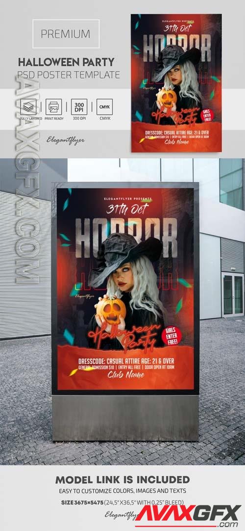 Halloween Horror Party – Premium PSD Poster Template