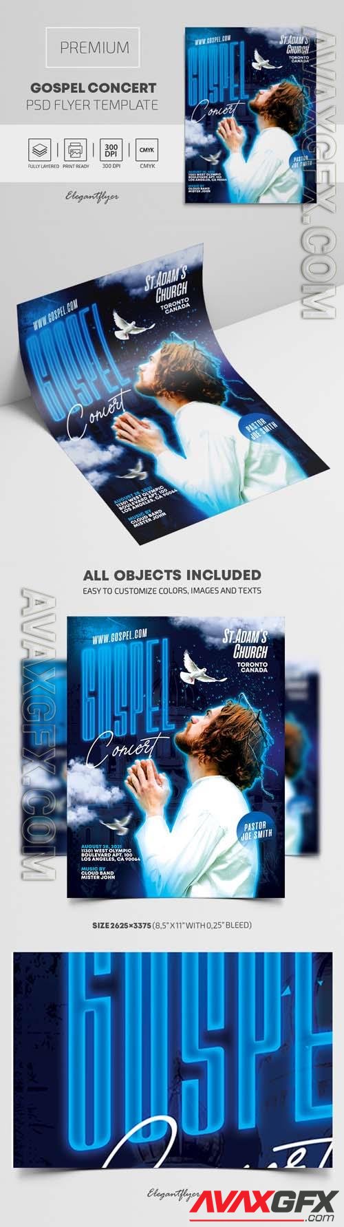 Gospel Concert – Premium PSD Flyer Template