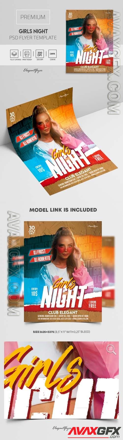 Girls Night – Premium PSD Flyer Template