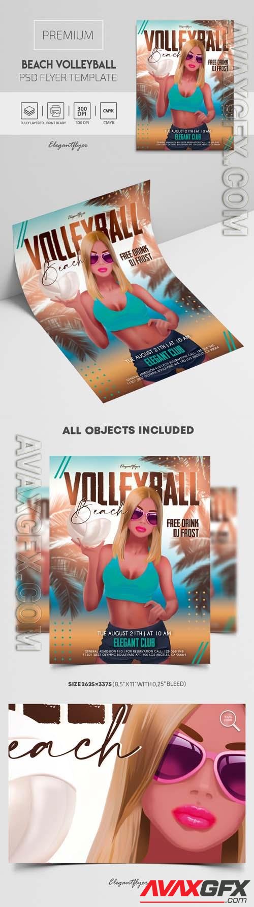 Beach Volleyball – Premium PSD Flyer Template