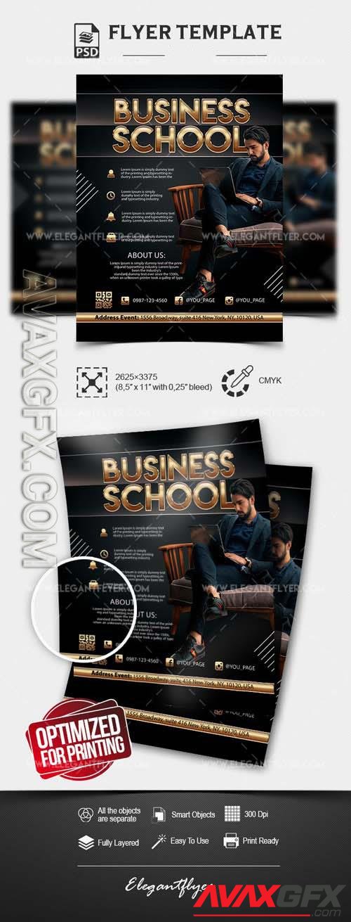 Business School – Free Flyer Template in PSD
