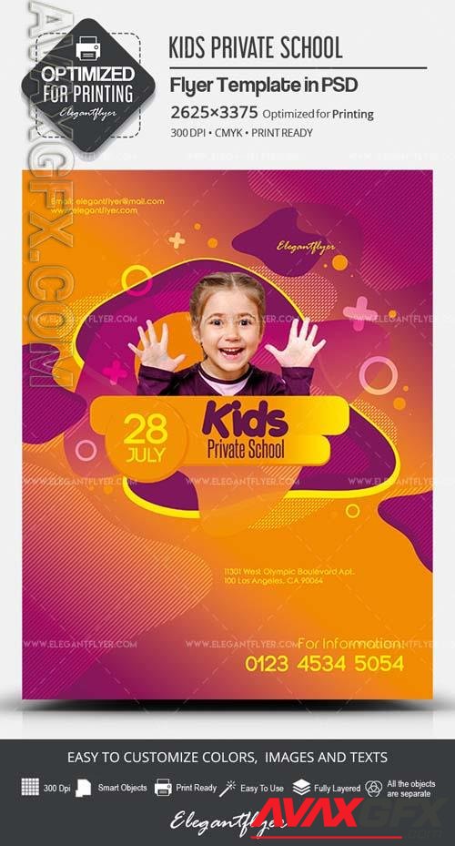 Kids Private School – PSD Flyer Template