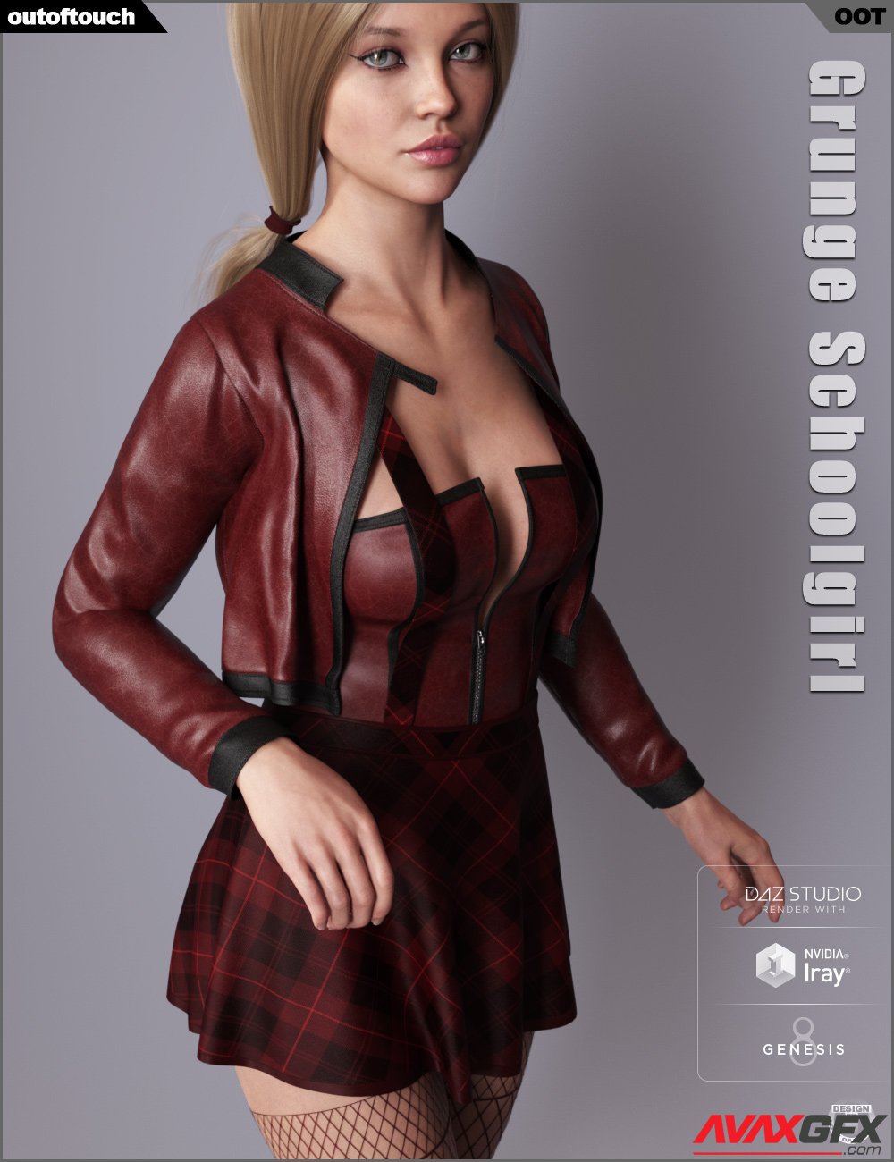 Grunge Schoolgirl Outfit for Genesis 8 Female(s)