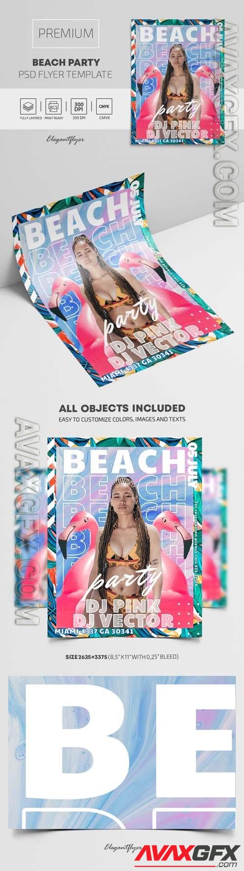 Beach Party Premium PSD Flyer Template