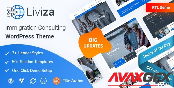ThemeForest - Liviza v2.7 - Immigration Consulting WordPress Theme - 25612762