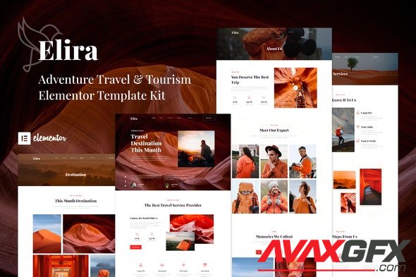 ThemeForest - Elira v1.0.0 - Adventure Travel & Tourism Elementor Template Kit - 33110369