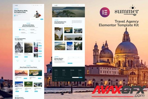 ThemeForest - Summer v1.0.0 - Travel Agency Elementor Template Kit - 33421942