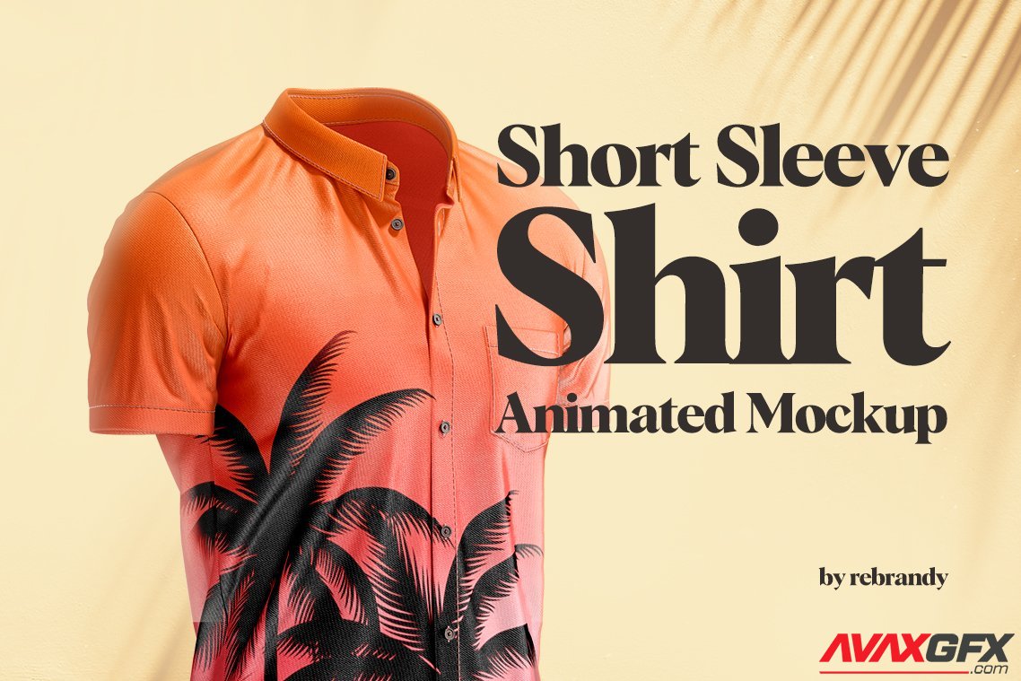 CreativeMarket - Short Sleeve Shirt Animated Mockup 6345916