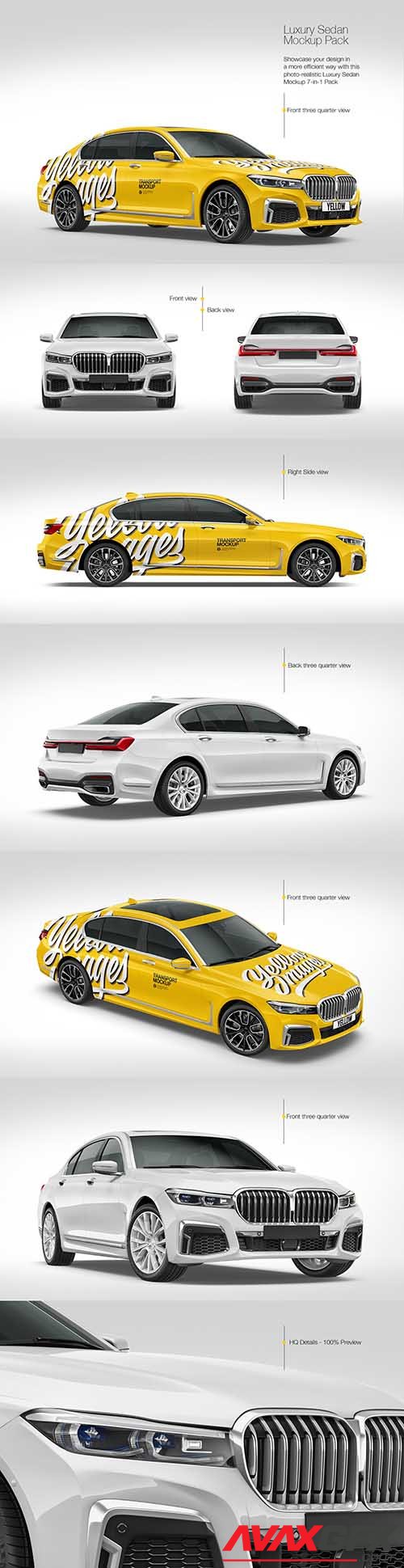 Luxury Sedan Mockup Mockup Pack 87865