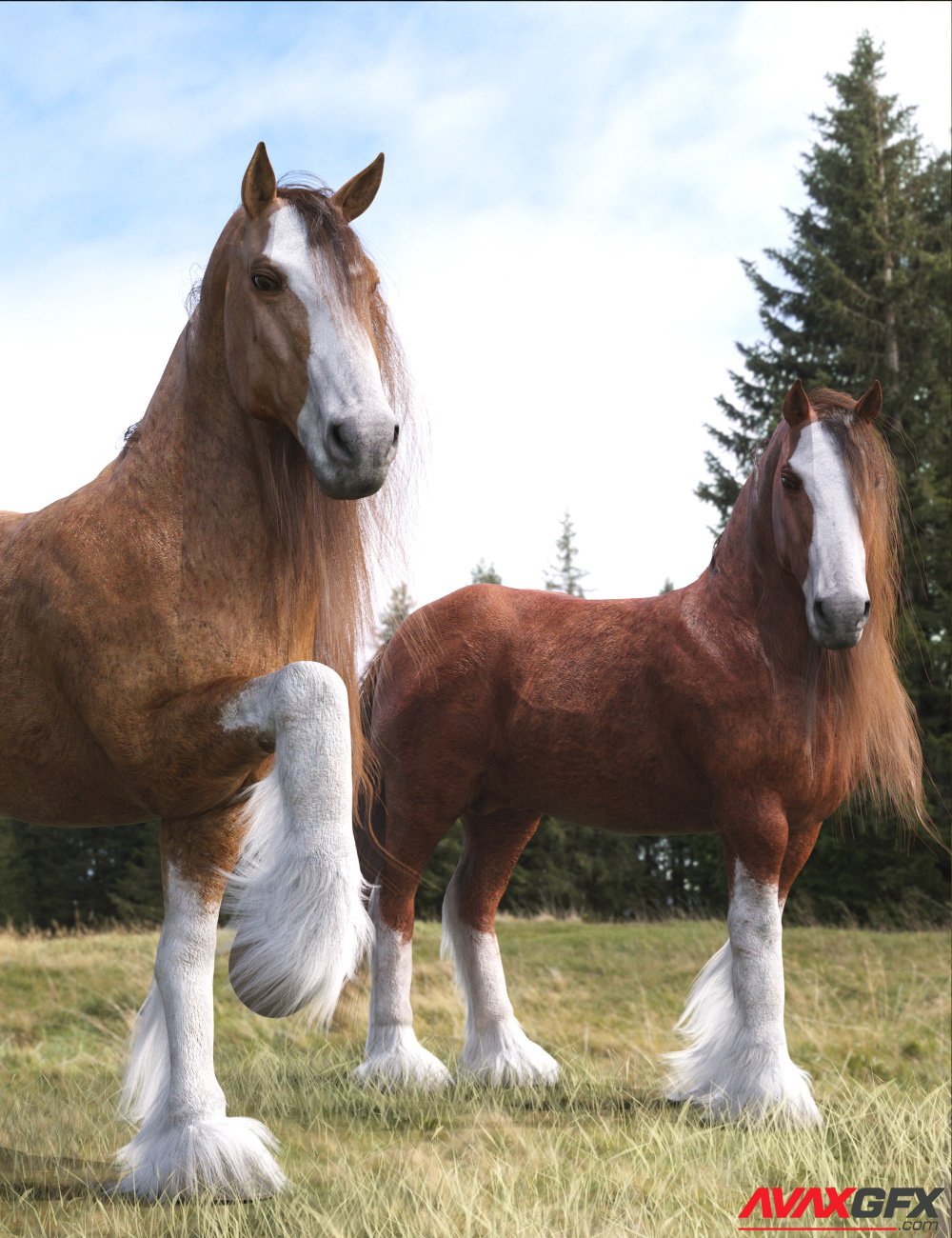 DA Clydesdale for Daz Horse 2