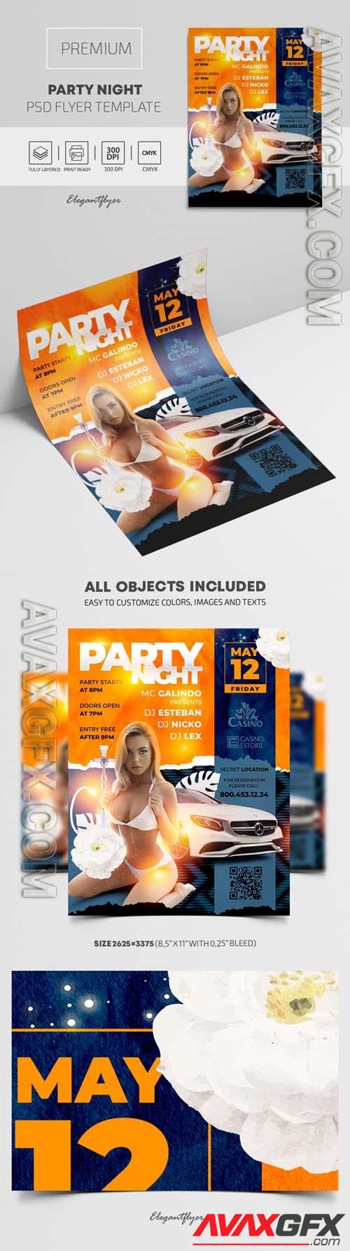 Party Night Premium PSD Flyer Template