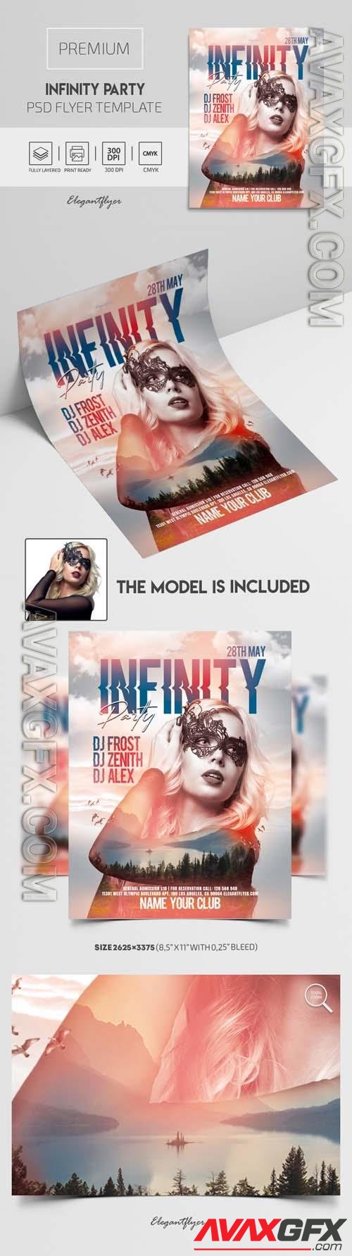 Infinity Party Flyer PSD Template