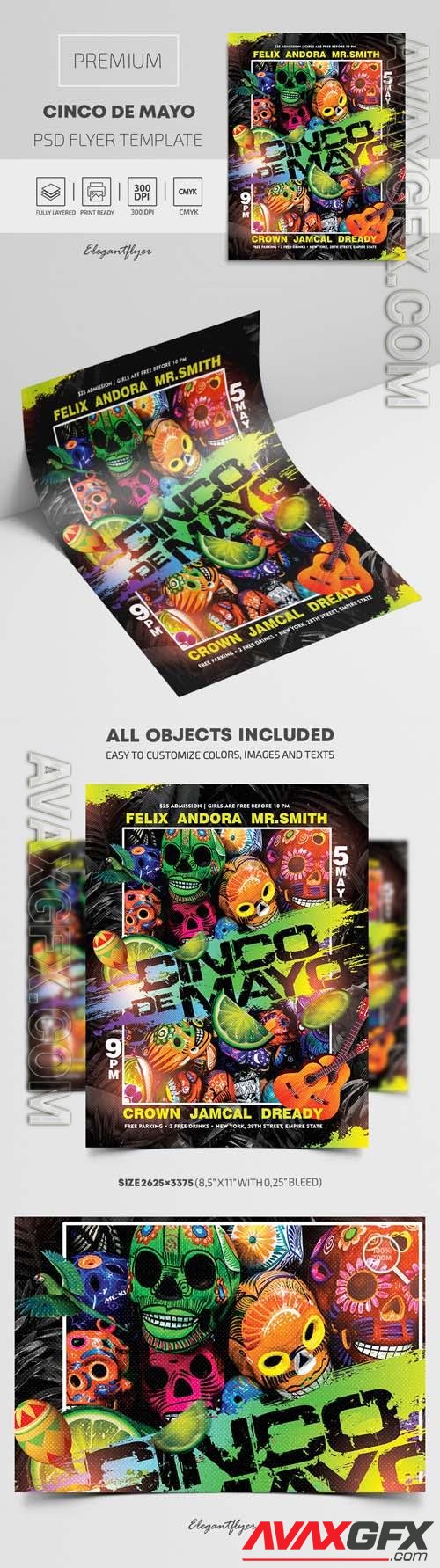 Cinco de Mayo Premium PSD Flyer Template