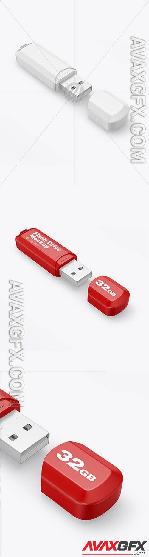 Plastic USB Flash Drive Mockup 86446 TIF