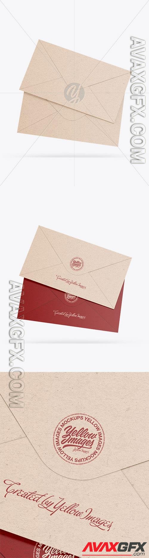 Two Kraft Paper Envelopes Mockup 86391 TIF