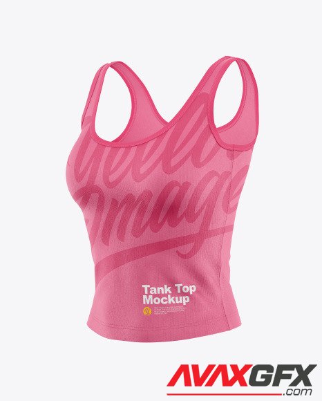 Women's Tank Top Mockup- Half-Side View 88250