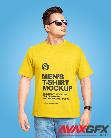 Man in a T-Shirt Mockup 88197