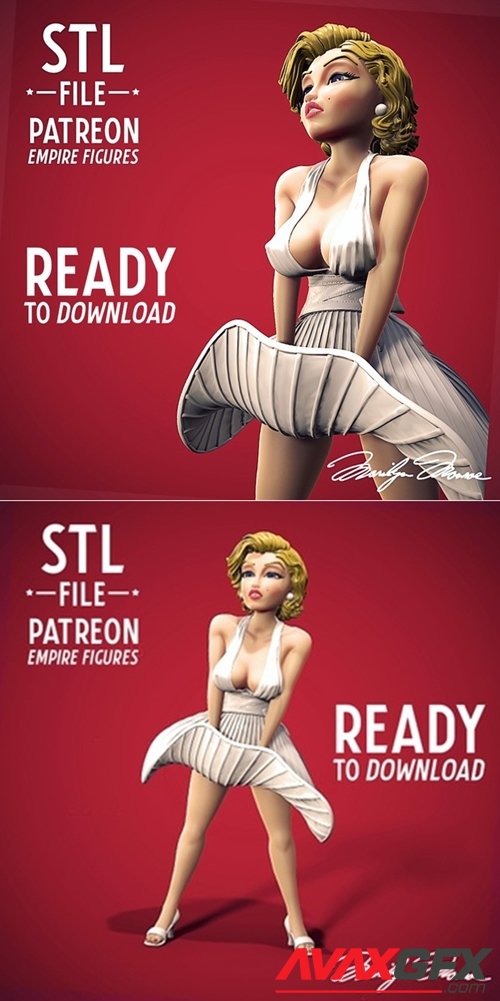 Marilyn Monroe Empire Figures – 3D Printable STL