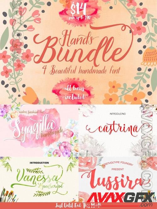 Hands Fonts Bundle