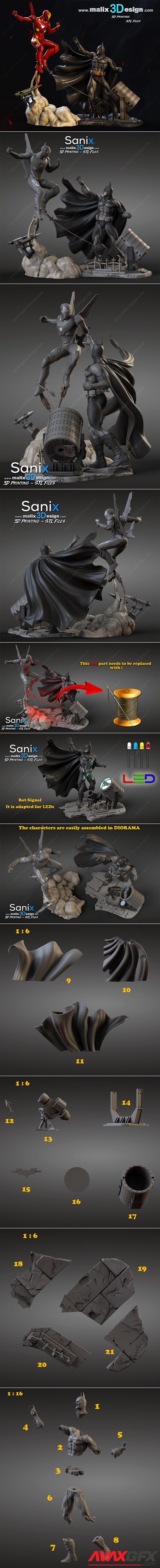 Batman vs Iron Man – 3D Printable STL