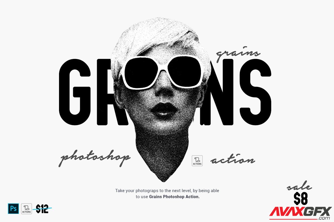 CreativeMarket - Grains Photoshop Action 6084275