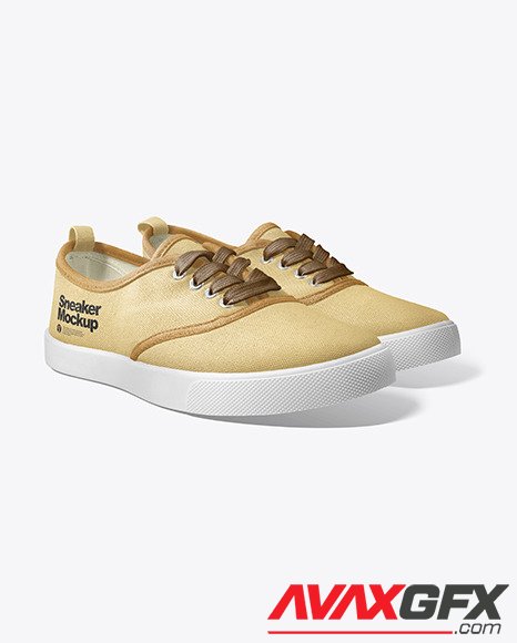 Two Sneakers Mockup - Half Side View 87921