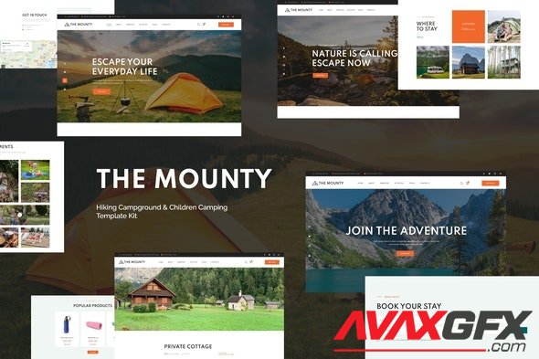 ThemeForest - Mounty v1.0.0 - Hiking Campground & Children Camping Template Kit - 33407593