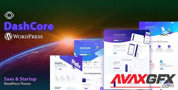 ThemeForest - DashCore v1.0 - Startup & Software WordPress Theme (Update: 10 August 21) - 23704869