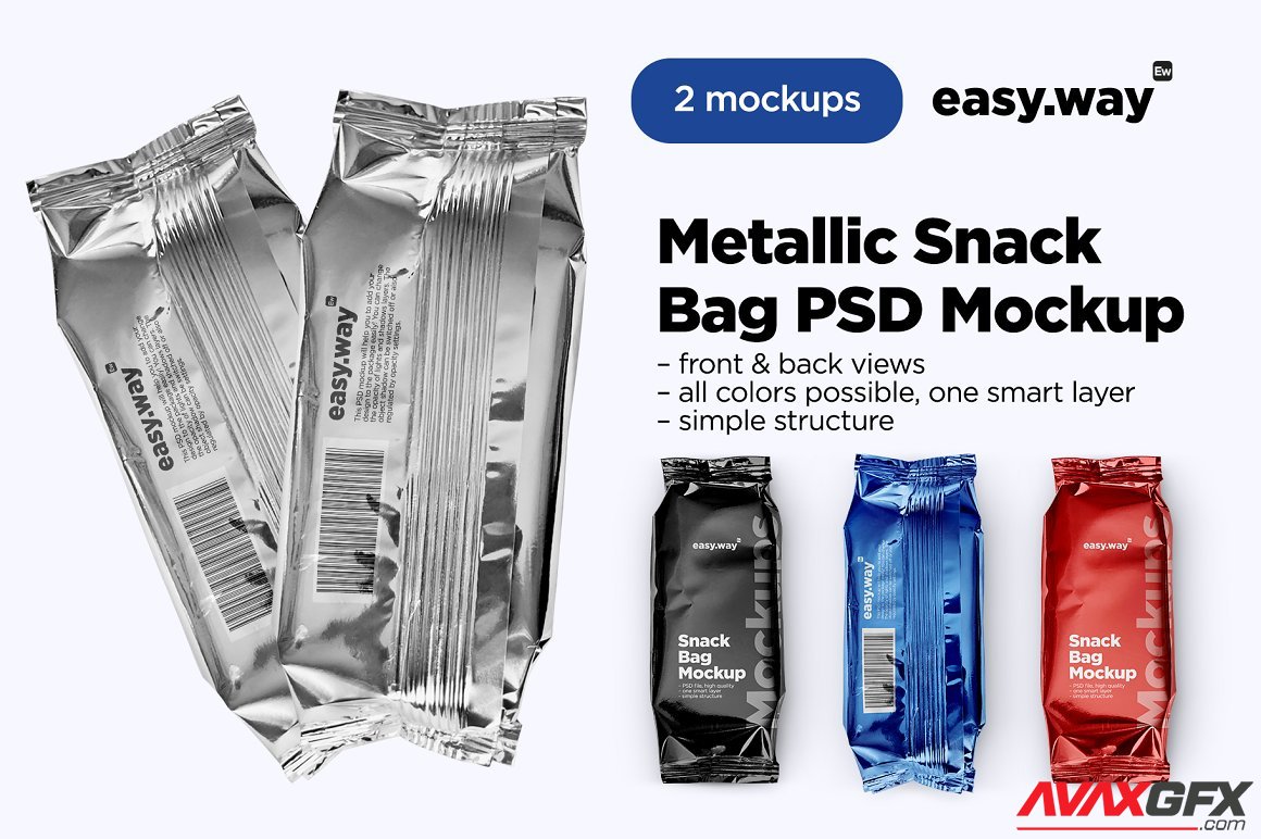 CreativeMarket - Snack Bag PSD Mockups 6058095