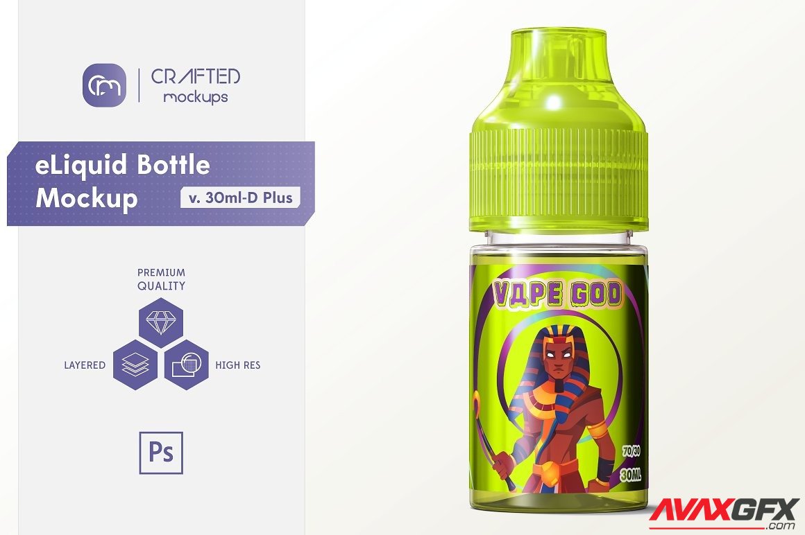 CreativeMarket - eLiquid Bottle Mockup v. 30ml-D Plus 6132307