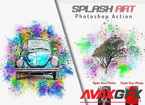 Splash Art Photoshop Action - 6402800