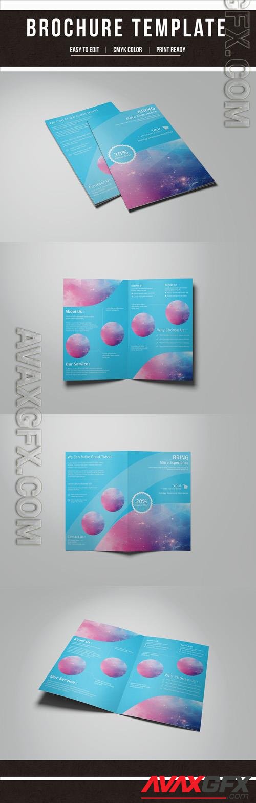 AdobeStock Blue Brochure Layout with Circular Photo Placeholders 1 196073630