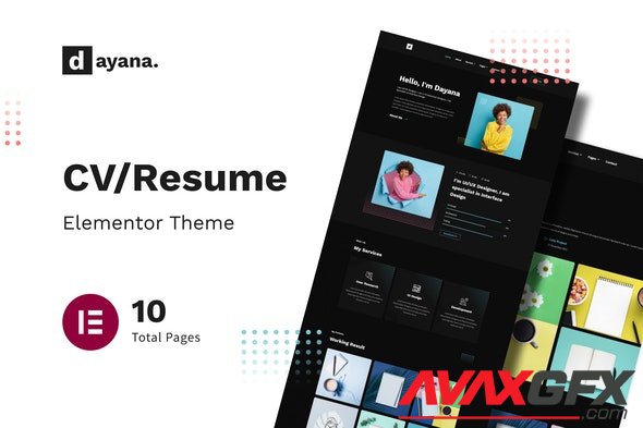 ThemeForest - Dayana v1.0.0 - Resume Elementor Template Kit - 32461703