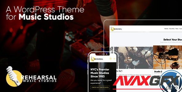 ThemeForest - Rehearsal v1.3 - Music Studio WordPress Theme - 23310687