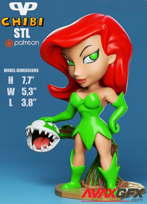 Poison Ivy Chibi – 3D Printable STL