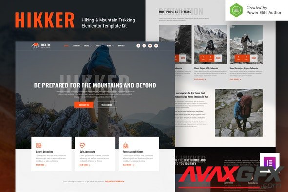 ThemeForest - Hikker v1.0.0 - Hiking & Mountain Trekking Elementor Template Kit - 33468684