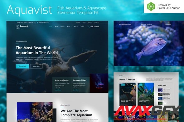 ThemeForest - Aquavist v1.0.0 - Fish Aquarium & Aquascape Elementor Template Kit - 33453205