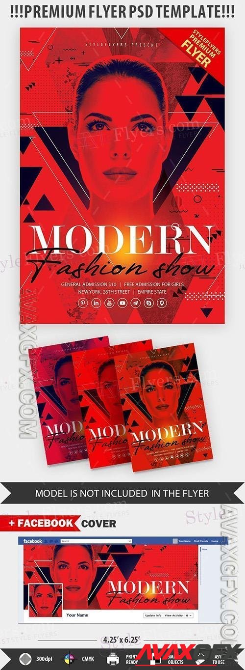 Modern Fashion Show Instagram Post and Story Template