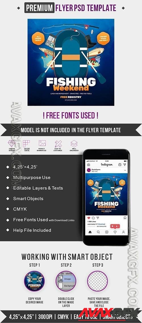 Fishing Weekend Flyer Template