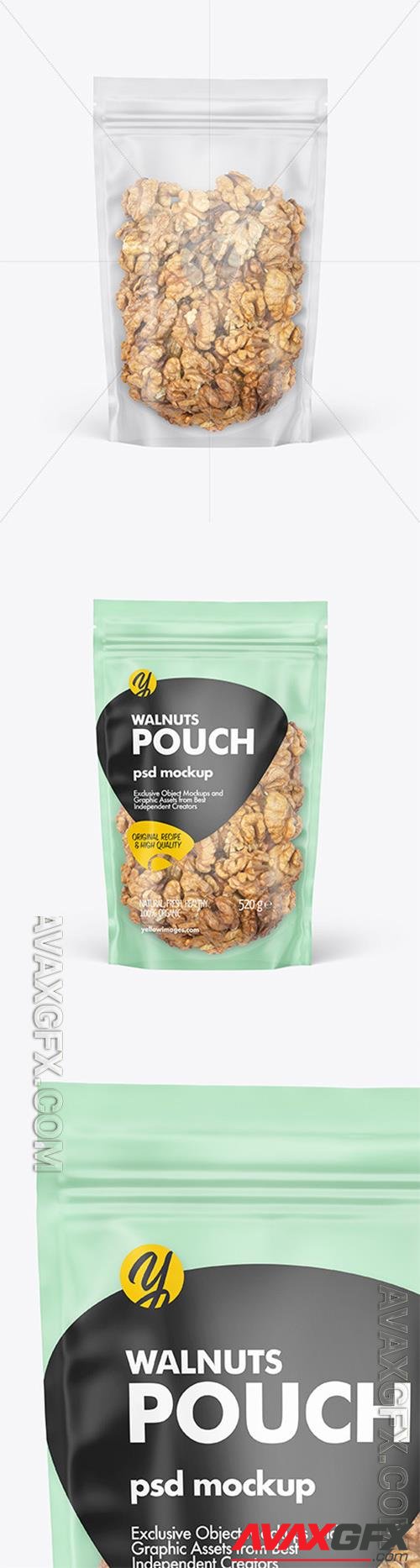 Frosted Plastic Pouch w/ Walnuts Mockup 82559 TIF