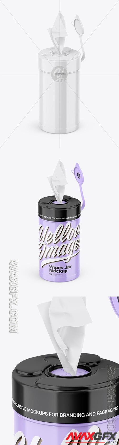 Glossy Wipes Jar Mockup 83207 TIF