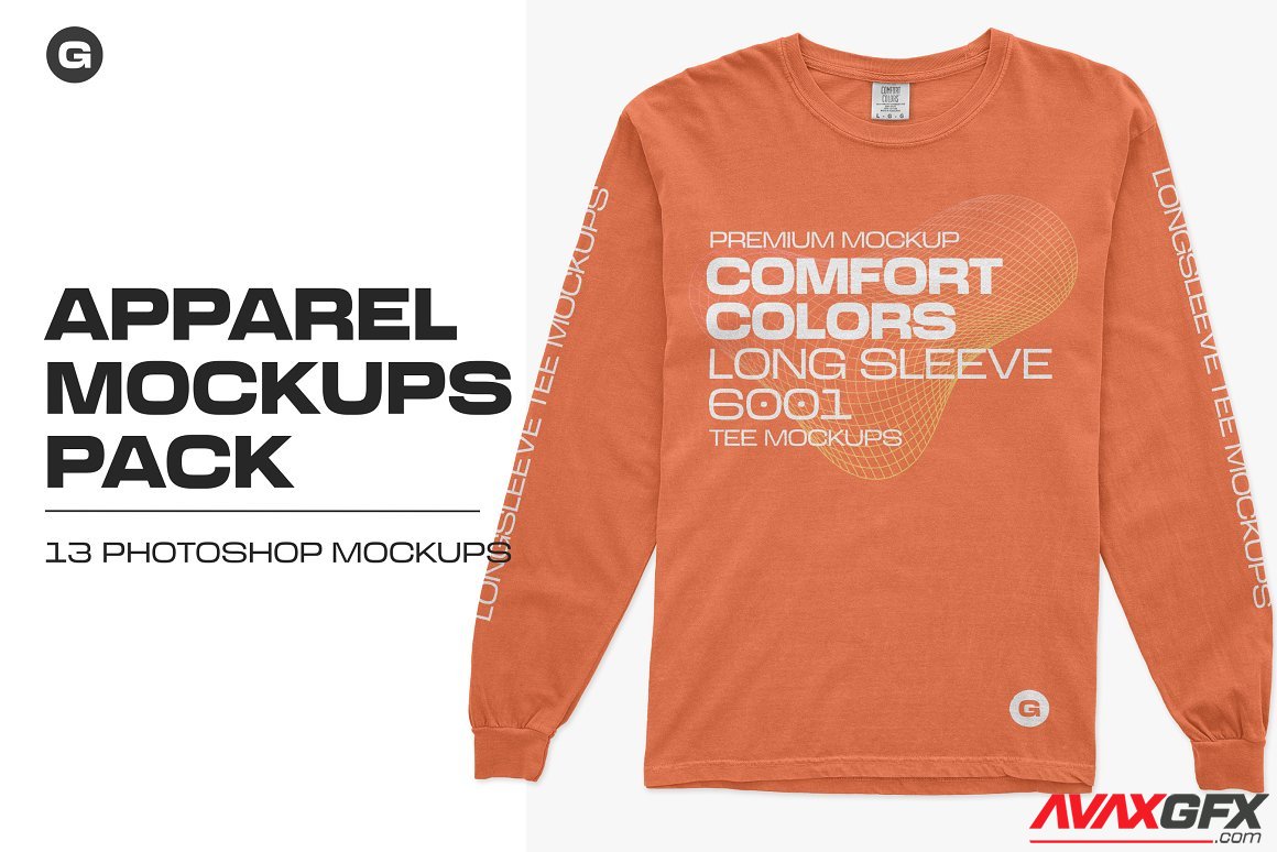 CreativeMarket - Comfort Colors Long Sleeve Mockups 5934053