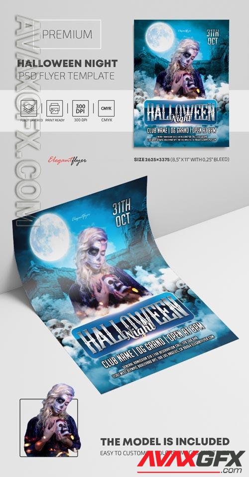 Halloween Night Premium PSD Flyer Template vol 2